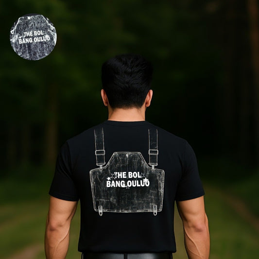 Black Premium 100% Cotton Printed Round Neck T-Shirt For Men